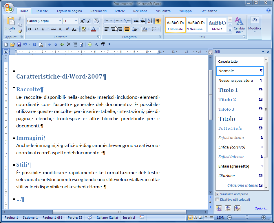 Lezione 6 Formattare i paragrafi 2. Fare clic sullo strumento Copia formato. 3. Fare clic nel paragrafo a cui si vuole applicare il formato copiato.