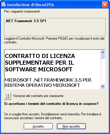 3) Al termine del download eseguire il programma cliccando su Esegui 4) Nel caso non sia presente nel sistema il Microsoft.NET Framework 3.