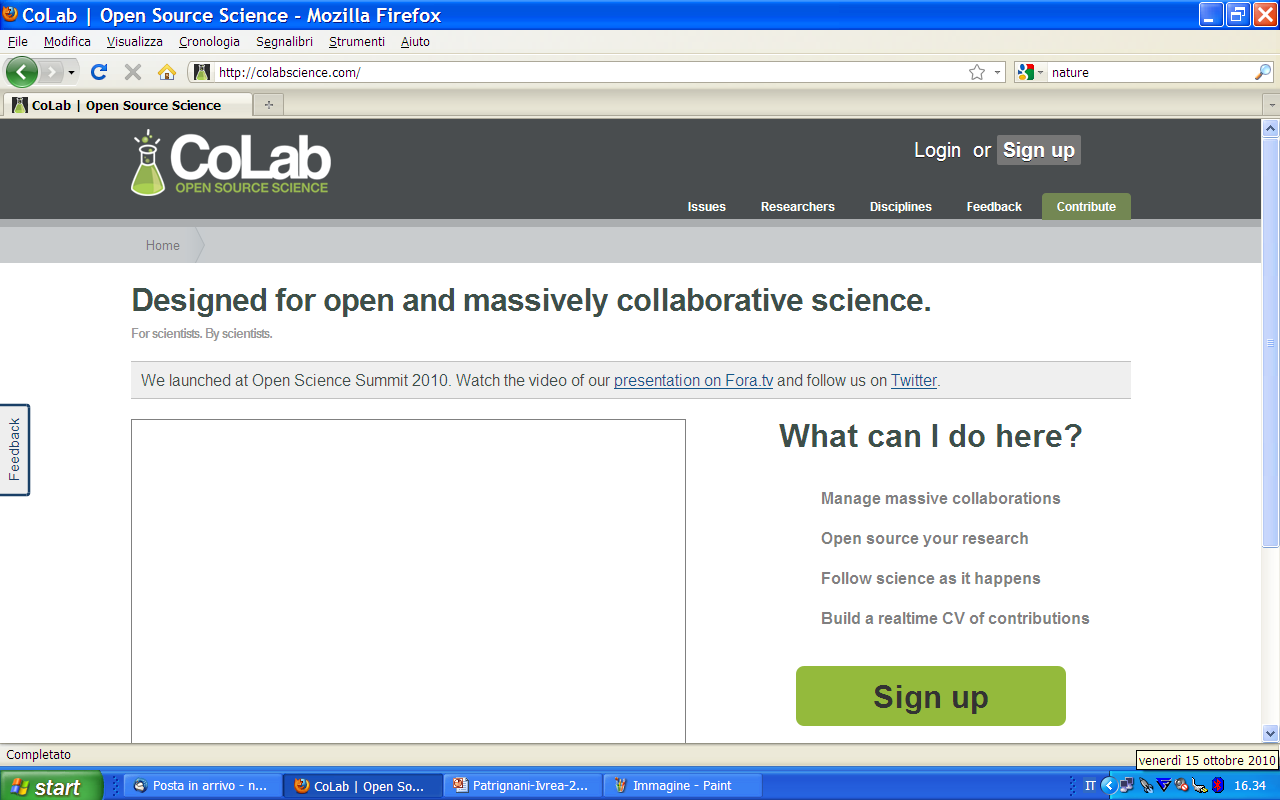 2010: Open Source Science