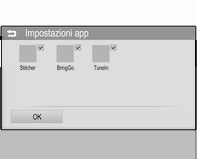 Dispositivi esterni 45 Premere il tasto ; e poi selezionare il tasto Apps sullo schermo per aprire il rispettivo menu. Toccare il tasto dell'applicazione desiderata.