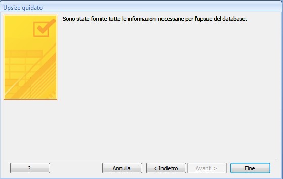 Materialmente l operazione sarà eseguita cliccando su Fine: ecco l