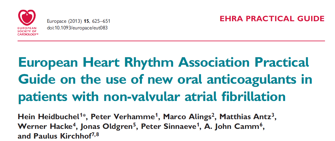 Practical start-up and follow-up scheme for patients on new oral anticoagulants How to measure the anticoagulant effect of new oral anticoagulants?