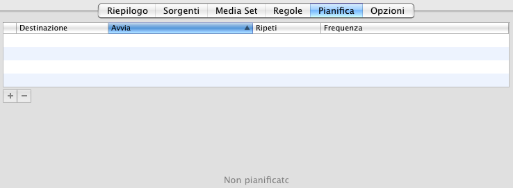 Utilizzo delle pianificazioni Per quanto sia possibile eseguire manualmente uno script in qualsiasi momento, selezionandolo nell'elenco Script e facendo clic sul pulsante Esegui nella barra degli