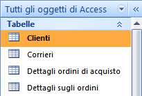 Nel riquadro di spostamento fare clic sulla tabella o sulla query contenente i dati che si desidera visualizzare nella maschera. 1. Nel gruppo Maschere della scheda Crea fare clic su Maschera.