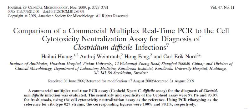 Effective Utilization of Evolving Methods for the Laboratory Diagnosis of Clostridium