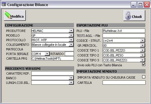 Bilancia Helmac Serie GP Ultimo aggiornamento: 18 maggio 2013 Bilancia Helmac Serie GP... 1 INSTALLAZIONE SOFTWARE HELMAC... 1 CONFIGURAZIONE AREA51... 1 OPERATIVITA.