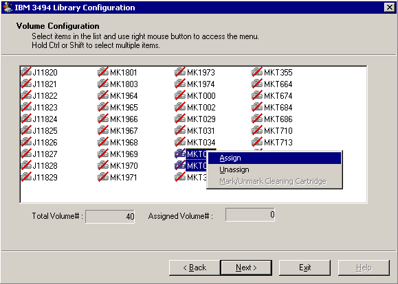 Installazione e configurazione 7. Fare clic con il pulsante destro del mouse sui volumi selezionati e scegliere Assegna. 8. Fare clic su Avanti.