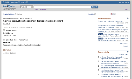 PubMed Il Record PubMed MeSH terms: riporta i descrittori dell articolo.