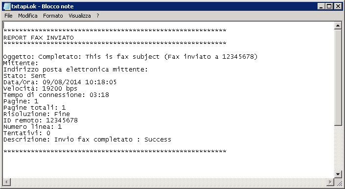 2.3.3 File di risposta TextAPI Dopo aver elaborato un TextAPI dove non è specificato il mittente (opzioni from o fr nella seconda riga), GFI FaxMaker crea un file di risposta per indicare il