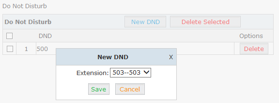 2.4.7 Non Disturbare L amministratore può configurare il non disturbare (DND)