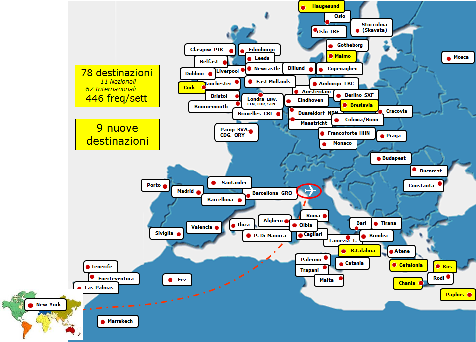 Pag. 83di Per quanto riguarda il traffico charter, si registra una flessione del 18,5% (- 18.047 passeggeri), imputabile prevalentemente alla riduzione dei voli charter spot.