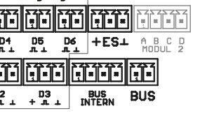 8.3.3 Connessione nella CONTROL 702 La connessione della TR-CONTROL II Touch va eseguite nella unità ingressi della CONTROL 702 ad entrambi i morsetti della connessione BUS.
