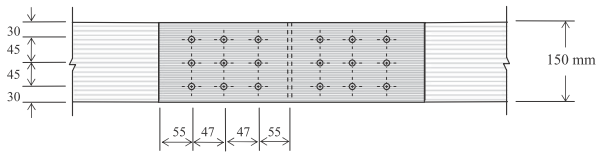 VERIFICA DI UN COLLEGAMENTO LEGNO-LEGNO REALIZZATO CON CHIODI, AD UN PIANO DI TAGLIO E SOLLECITATO ASSIALMENTE. Calcolo numerico Esempio tratto dal volume Structural timber Design - 10