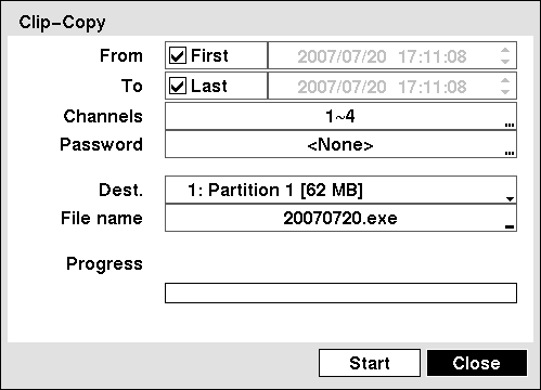 Manuale dell Utente Copia di filmati Consente di copiare filmati registrati su dispositivi di memorizzazione esterni. I filmati copiati possono essere visualizzati su un computer.