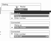 Telefono 117 Girare la manopola di regolazione MENU-TUNE per selezionare Sì o i contatti e quindi premere il pulsante MENU-TUNE oppure il pulsante di chiamata per effettuare la chiamata.