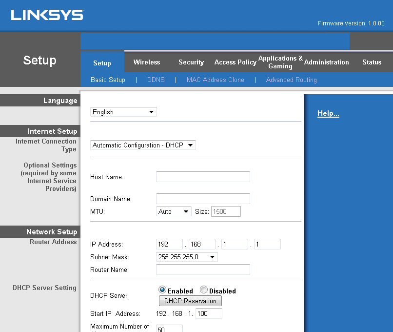 Avviare Linksys Connect, fare clic su Change (Modifica), sotto Router settings (Impostazioni del router), quindi su Advanced settings (Impostazioni avanzate), e su OK.