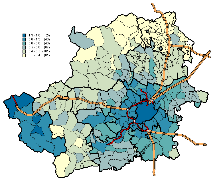 Figura 11: Mappa della distribuzione comunale II semestre Figura 12: