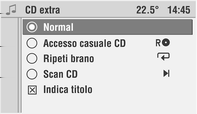 32 Lettore CD Se il titolo del brano non è presente verrà visualizzato solamente il nome del file. Selezione diretta di brani Nel menu CD: Selezionare la voce di menu Brano.