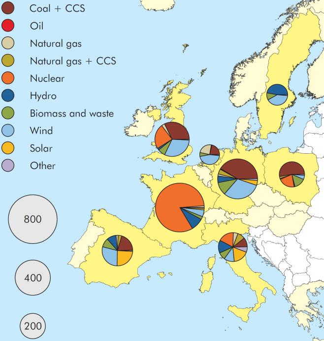 dal 20% nel 2007 al 40% nel 2050 nello scenario Baseline e quasi triplicherebbe invece in quello BLUE Map (55%).