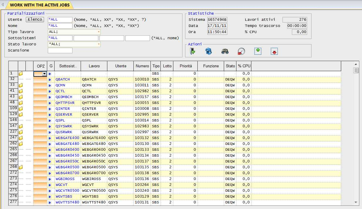 System Utilities: Attiva il menu per l accesso alle utilità di controllo dei lavori e messaggi utente e