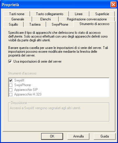 8.8.11 Terminali Configurazione segnalazione stato Un utente può segnalare il proprio stato ad un altro utente (vedi capitolo 1.4, Segnalazione dello stato, pagina 1-2).