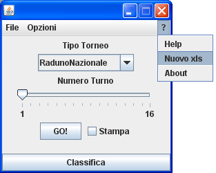 Come anticipato nel Capitolo precedente, il programma usa come database per uno specifico Torneo, un foglio Excel.