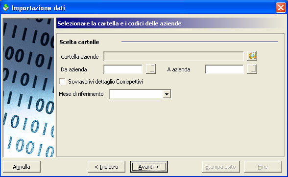 Selezionando avanti, viene richiesto di selezionare la cartella in cui si trovano la/e azienda/e di contabilità da importare.