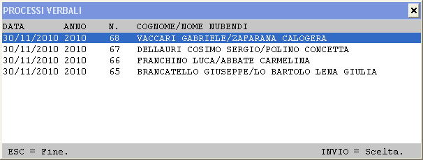 4.1.1 Gestione Entrando poi nella funzione STATO CIVILE - ATTI DI STATO CIVILE - ALBO PRETORIO ONLINE, verrà richiesto il periodo di riferimento; il programma propone come default la data odierna.