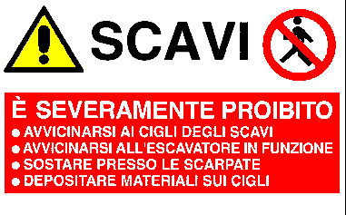 SEGNALETICA GENERALE PREVISTA NEL CANTIERE Divieto accesso persone Non arrampicarsi sui ponteggi Divieto generico Autoveicoli non autorizzati Non rimuovere