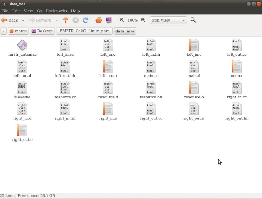 Software disponibile: cartella FM3TR_CAlit2_Linux_Port Una cartella per