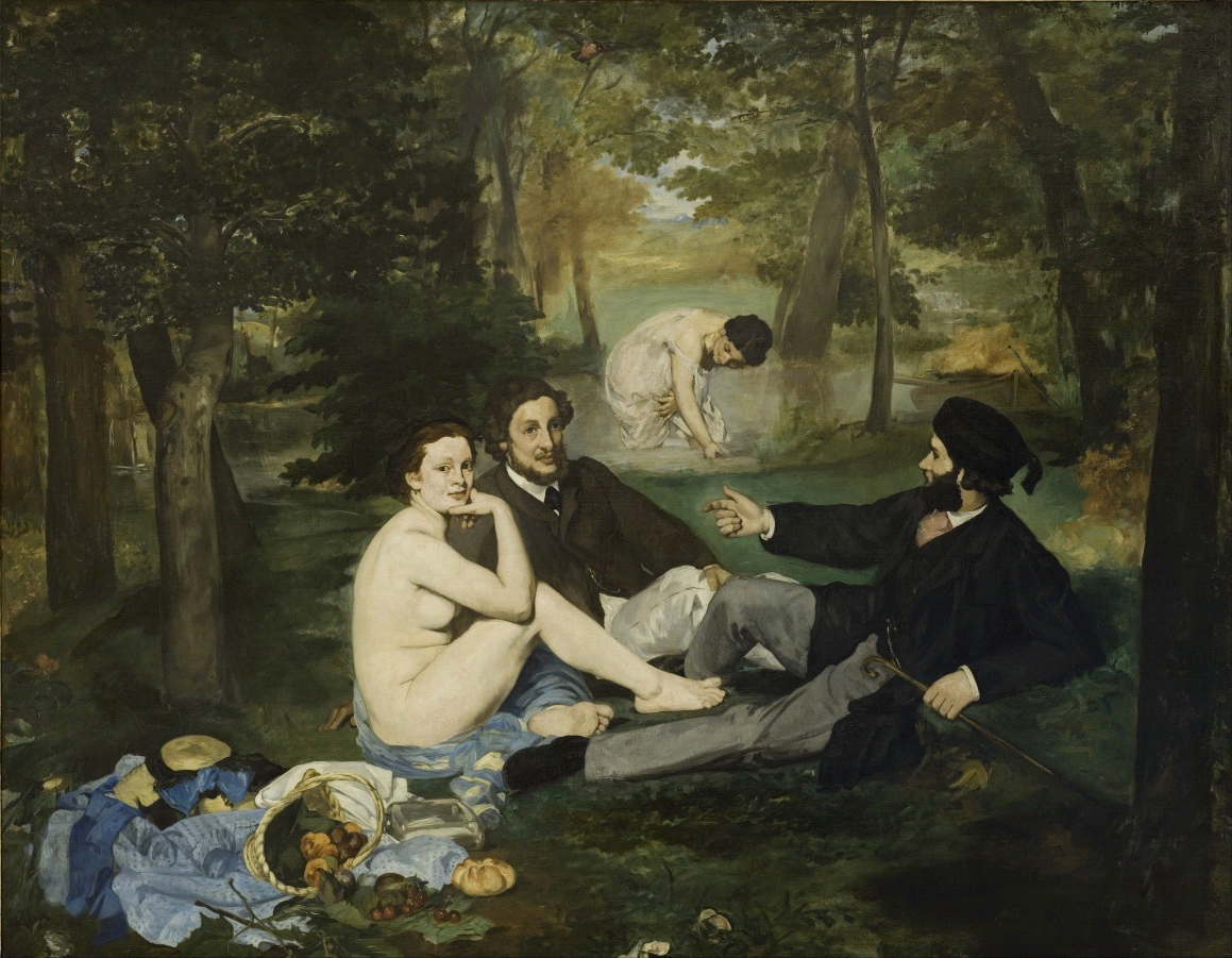 Eduard Manet, Luncheon on the Grass, oil on canvas, 1863, Paris, Musee d Orsay.