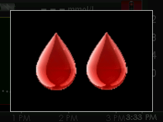 9.2.1 TIPI DI RICHIESTE DI CALIBRAZIONE Questa sezione descrive i tre simboli a goccia di sangue che si possono visualizzare.