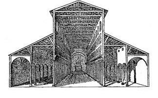 Nel XV secolo, poiché ritenuta pericolante, papa Nicolò V incaricò Bernardo Rossellino di realizzare un nuovo edificio al posto del vecchio.