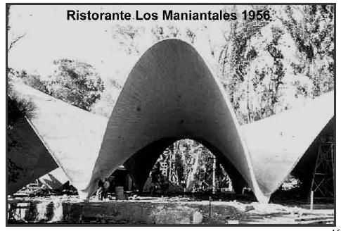 Figura 15.23: ristorante Los Maniantales, Città del Messico,1956 (www.giovannardierontini.