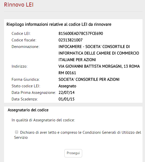 Per proseguire è necessario dichiarare esplicitamente di conoscere ed accettare le Condizioni Generali di Utilizzo del Servizio.