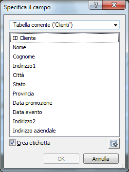 Capitolo 3 Creazione di database 93 Posizionamento di un campo su un formato 1. Nel modo Formato scheda, scegliere il formato con il quale lavorare dal menu a tendina dei formati. 2.