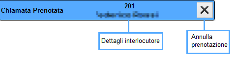 4.4 Prenotazione di chiamata Quando una chiamata è stata prenotata in quanto l interlocutore è occupato compare il suo riquadro Chiamata prenotata riportato in Figura 22.