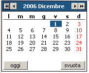 1.6 Inserimento delle Date L' inserimento di una data è agevolato in CRM dalla presenza del Date Picker posto accanto ad ogni campo di tipo data.