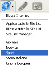 10 Informazioni sulle Site List 3. Nella casella Nuovo nome, immetti il nome della Site List. Questo nome appare nella barra degli strumenti di Vision dal menu a discesa Surf-Lock. 4.