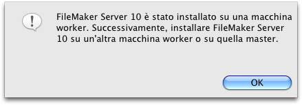 Se Bonjour non è in esecuzione, appare la richiesta di eseguirlo. Per ulteriori informazioni sull'installazione di Java e Bonjour, vedere Note di installazione a pagina 35.