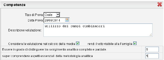 Conoscenze / Abilità (registro dell'insegnante) La Tab Conoscenze / Abilità consente di gestire le funzioni previste nel registro dell insegnante (quello che nella versione iniziale di Argo