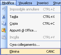 5.2.2.2 Eliminare una tabella, una query, una maschera, un report. Per poter procedere con l eliminazione di un oggetto del database è necessario, per primo, chiuderlo.