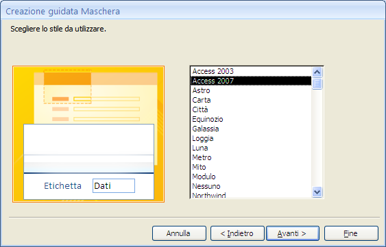 G. Pettarin ECDL Modulo 5: Basi di dati con Access 100 Maschera con layout Giustificato Quale layout utilizzare?