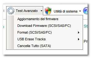 I test avanzati includono: Aggiornamento del firmware SeaTools invierà il numero di serie dell'unità selezionata alla pagina Web Download Finder di Seagate.