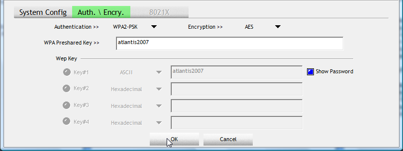 WEP is not completely secure. If possible please use WPA- PSK. 5.1.2 Configuring WPA-PSK / WPA2-PSK security Authentication Type: Select WPA-PSK or WPA2-PSK.