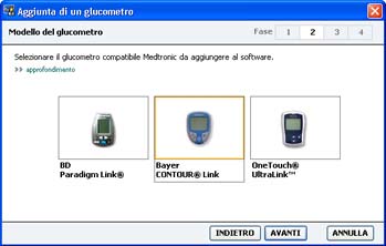 2 Accertarsi che il glucometro da aggiungere sia configurato per la comunicazione con il computer (fare riferimento alla sezione Collegamento dei dispositivi a pagina 24 per le istruzioni sul