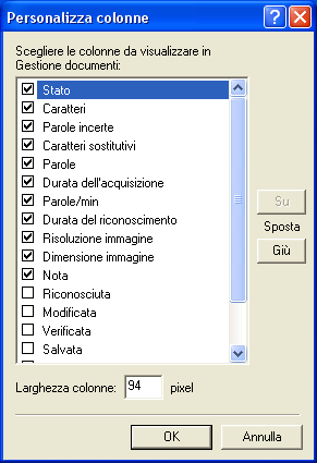 Capitolo 2 Eliminare una pagina: selezionare la riga corrispondente alla pagina che si vuole eliminare e premere il tasto Canc.