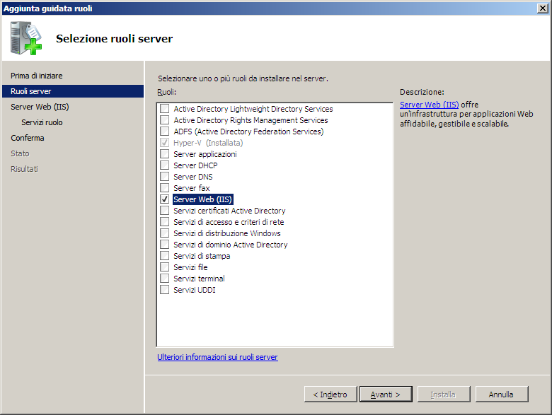 Appendice B: Installazione di IIS 6.0 Management Compatibility per IIS 7.0/7.5 La presente sezione illustra la procedura necessaria per l'installazione di IIS 6.0 Management Compatibility per IIS 7.0/7.5. Si tratta di una procedura necessaria per la creazione di uno scenario HA per IIS 7.