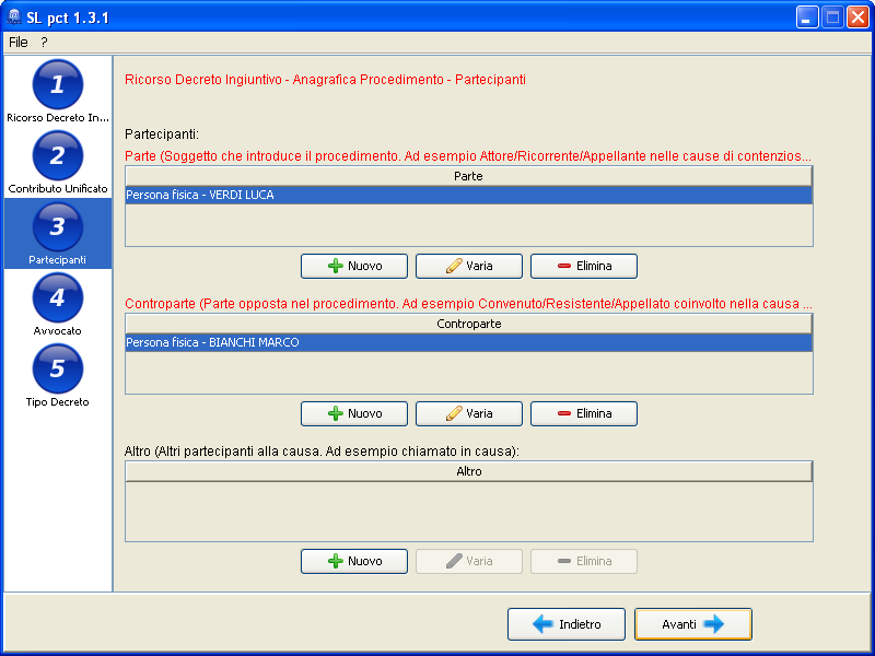 Evoluzioni Software s.n.c. Slpct Guida all'uso Pag.