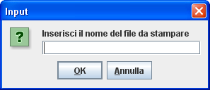 del completamento dell operazione. Nel caso si scelga il tasto Stampa una finestra inviterà l utente ad inse- Figura 7.